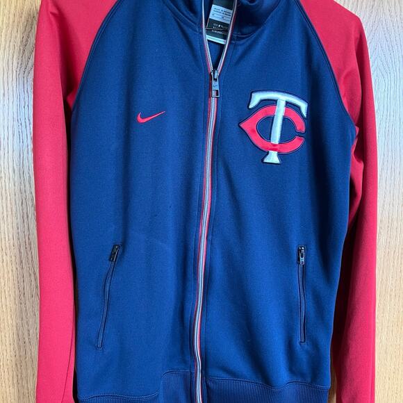 Nike, Minnesota Twins, full zip jacket, men's size M, blue and red - Picture 1 of 9